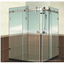 Sistema de puerta corredera de cristal de 180 degrss para baño